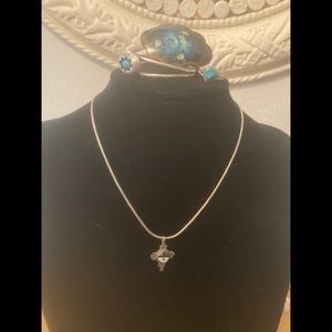 J394a. silver & turquoise